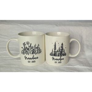 Grandma and Grandpa 2025‎ Ceramic Coffee Mugs